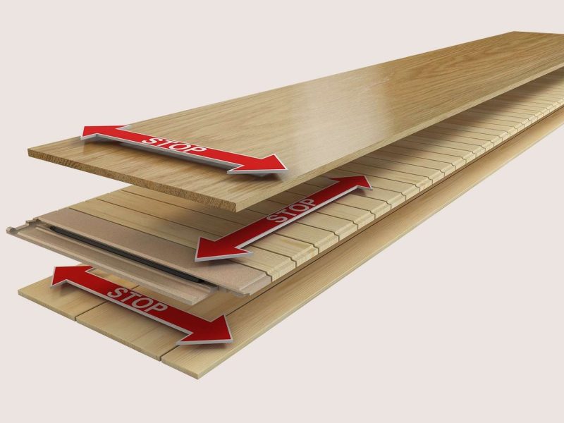 Dřevěné podlahy řez